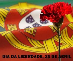 yapboz Özgürlük Günü, 25 Nisan Portekiz'in ulusal tatil 1974 Karanfil Devrimi anısına